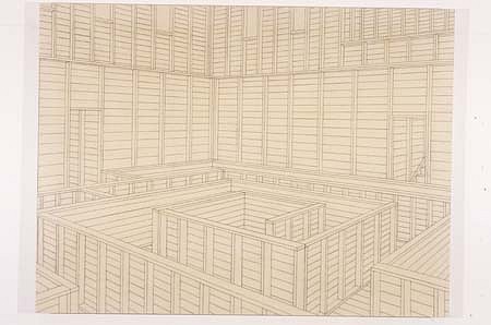 Christian Nguyen
Untitled (Labyrinth), 2003
charcoal and acrylic polymer on canvas, 36 x 48 inches