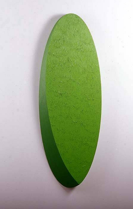 Bence Marafko
Curved Basic Forms 2--Ellipse, 2005-2006
oil on wood, 51 x 184 x 24 inches
