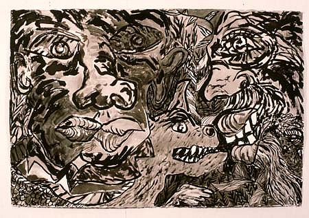 John Himmelfarb
February Meeting, 1985
brush and ink, 40 x 60 inches