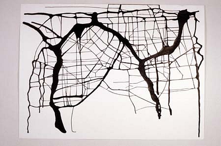 Mahmoud Hamadani
Untitled, 2003
ink on paper, 44 x 60 inches