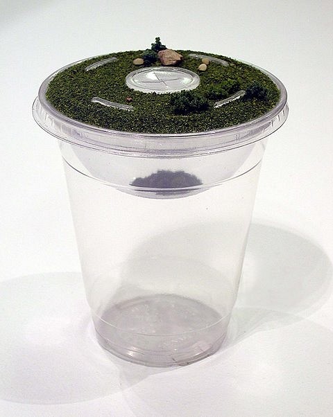 Carin Mincemoyer
Model Landscape No. 48, 2006
reused plastic cup and mixed media, 5 x 4 x 4 in.