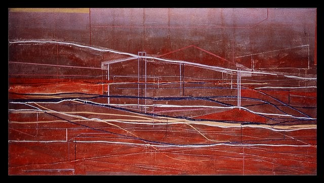 Marcus Andre
Red Landscape Light, 2003
encaustic on canvas, 47 1/4 x 86 5/8 in.