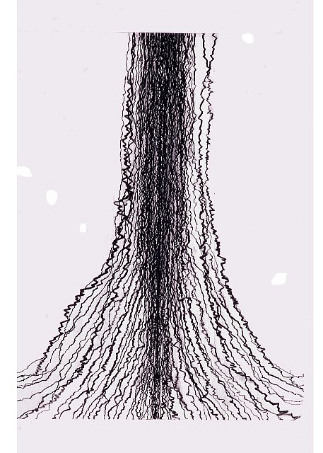 Simone Stoll
Big Live Kinetic Profiles, 2002
charcoal on paper, 254 x 198.12 cm