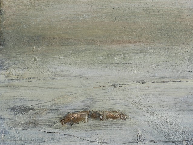 Mary Donnelly
Snow Falls out of the Dark Sky Above, 2011
oil on plaster, on canvas supported by board, 4 x 6 in.