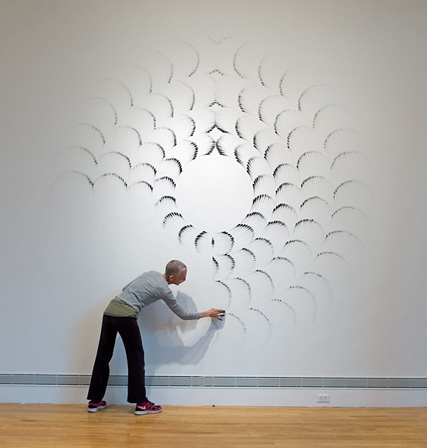 Judith Braun
Fingering #16, 2013
charcoal applied with fingers on wall, 144 x 144 in.