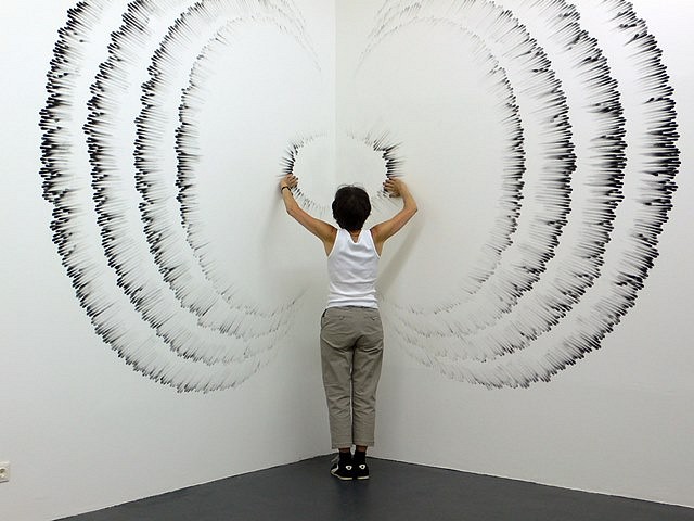 Judith Braun
Fingering #5, 2010
charcoal fingerprints on wall, 9 x 16 feet
