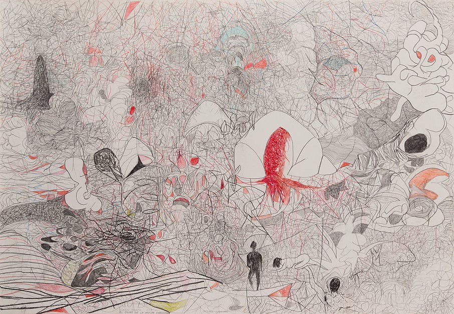 Claudio Herrera
El Deseo de la Artista emancipada, 2019
crayon and pencil on paper, 30 x 43 in.