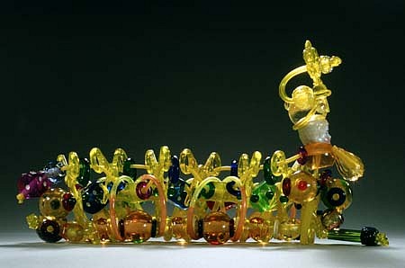 Tatyana Zhurkov
Sun Goddess, 2000
mixed media, plastic bolls, flexible bracelets, yellow plastic scissors, 18 x 11 x 6 inches
