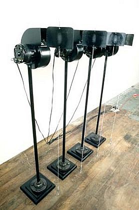 Mary Ziegler
For Peter, 1986
wood, metal, electric blowers, 52 x 14 x 56 inches