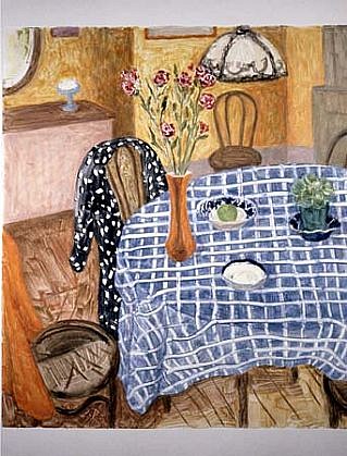 Janet Yake
Table and Carnations, 1993
monotype, 17 1/4 x 15 1/4 inches