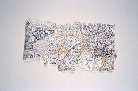 Robert Walden, Jr.
Untitled: Folded Landscape, 2002
excised road map on wall, 10 x 18 x 3 inches