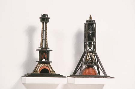 Claire Watson
La Pipe Eiffel, 1991
wood, paint, pipe, Eiffel Tower, 6 x 7 x 3 inches