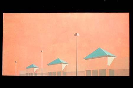 Frank Webster
The Guard-Towers(Long Island Shopping Center), 2001
acrylic on canvas, 40 x 80 inches