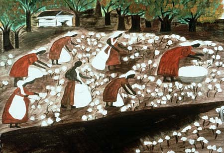 Mary Whitfield
Picking Cotton, 1990
watercolor, acrylic on canvas board, 16 x 20 inches
