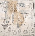 Jen Urso, Iceflow 1
2007, ink, ice and tea on paper