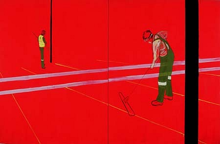 Mark Sadler
Red Sweepers, 2000
oil on cotton, 170 x 150 cm