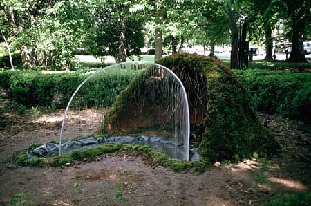 Soledad Salamé
Grotto, 1994
moss, clay, water, plexiglass, steel, 84 x 96 x 84 inches