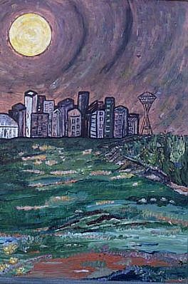 Marigold Scott
Seattle Skyline, 1998
acrylic, 20 x 28 inches