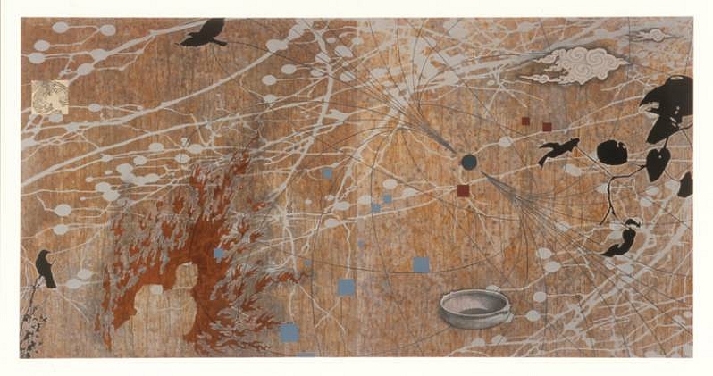 Tanja Softić
Migrant Universe: the Map of What Happened, 2008
acrylic, pigment, charcoal and chalk on handmade paper mounted on board, 60 x 120 inches