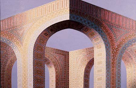 Liz Quisgard
Casbah, 1996
acrylic on canvas, 48 x 72 inches