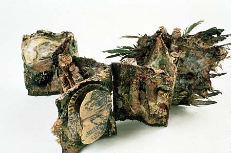 Susan Rostow
Turtle Shells, 1995
mixed print media, materials, 38 x 10 x 10 inches