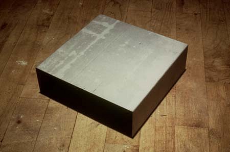 Robert Millar
Four Minutes of Sex, 1987
sheet metal, light, 2 1/2 x 8 x 8 inches