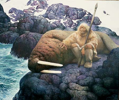 Azat Minnekaev
Two Walruses, 1994 - 1995
acrylic on canvas, 100 x 80 cm