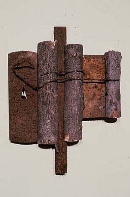 Leo Morrissey
Untitled, 1985
wood, steel, barbed wire, 26 x 24 x 4 1/2 inches