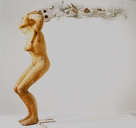 Janet Mullarney
My Mind is Frazzled, 1992
wood, mixed media, 210 x 188 x 78 cm