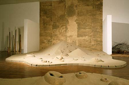 Keiko Nelson
Untitled, 1999
clay, sand
Installation, Richmond Art Center