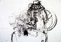 Lynn Newcomb, Compressor
1990, charcoal, graphite