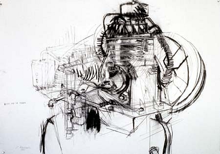 Lynn Newcomb
Compressor, 1990
charcoal, graphite, 42 x 30 inches
