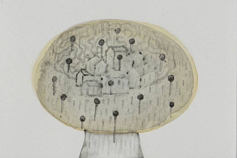 Beatrice Maleyre
Head-nails, 2000
watercolor, 15 x 11 cm