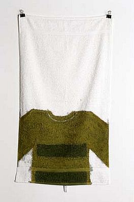Milovan Markovic
Portrait of Felix Bresser, 1999
fabric paint on white towel, 100 x 50 cm