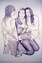 Marlene McCarty, Dr. Robert M. Schwartz, Clara Jane Schwartz and Michael Pfohl, December 6, 2001
2005, ballpoint pen and graphite on paper