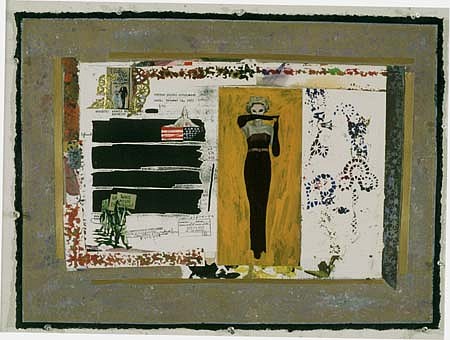 Arnold Mesches
The FBI Files 3, 2001
mixed media on paper, 18 1/8 x 24 5/8 inches