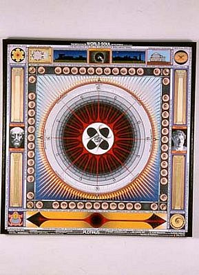 Paul Laffoley
The World Soul of Plotinus, 1972-75
oil, acrylic, and lettering on canvas, 73 1/2 x 73 1/2 inches