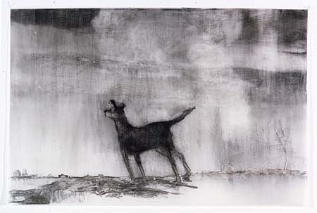 Leslie Lerner
My Life in America, Dog, 2004
charcoal on vellum, 25 x 38 inches