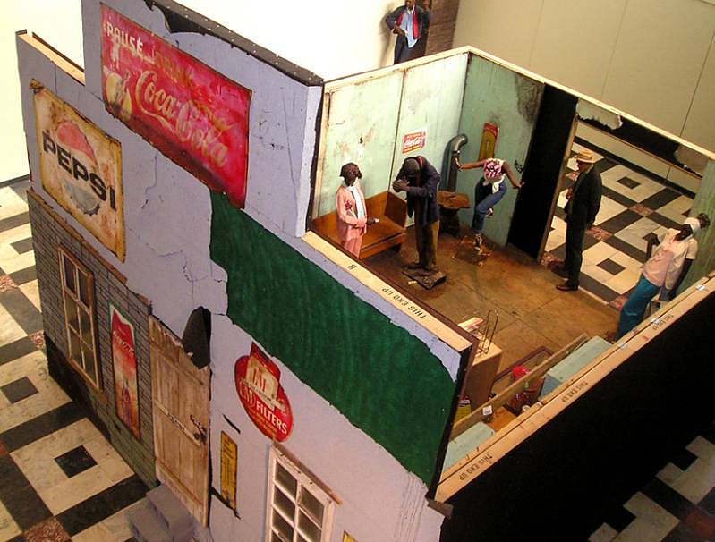 Willie Little
Juke Joint Shotgun Shack, 2003
240 square feet
overhead shot of installation at Smithsonian