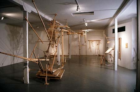 Bernie Lubell
The 2nd Story: A Twice Faled Tale, 1989
pine, canvas, latex, music, wire, etc., 11 x 51 x 27 feet