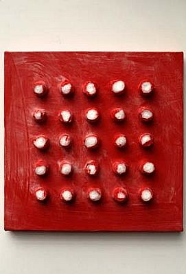 Karin Luner
Powdered Latex Cotton Piece, 1999
mixed media on canvas, 12 x 12 inches