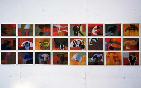 Dominika Krechowicz
From the Series "Flags", 1996
acrylic, pigment on paper, 82 x 275 cm