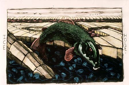 David Krueger
Untitled, 1988
oil, charcoal, rhoplex, rubber, colored pencil on paper, 33 1/2 x 49 inches