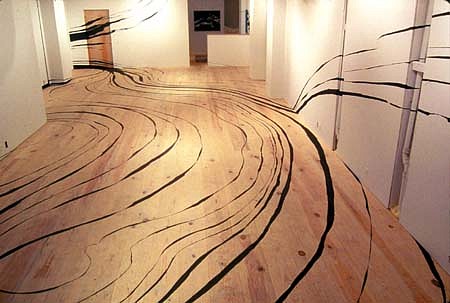 Sun K. Kwak
One Hundred One Hours of Conversation, 2004
masking tape, dimensions variable