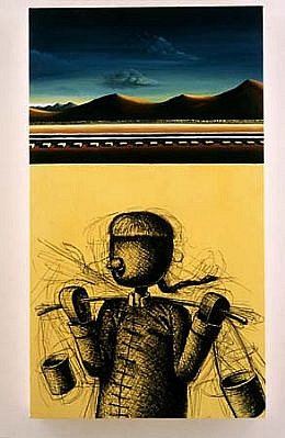 Evri Kwong
Ching Chong, 2002
oils on canvas, sharpie permanent marker, 24 x 42 inches