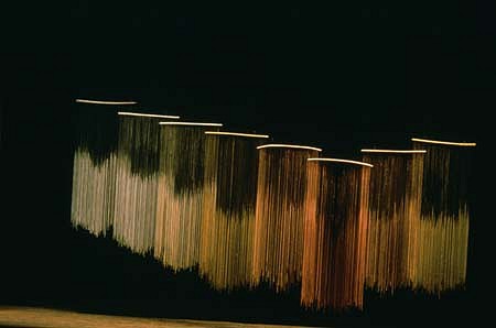 Margaret Kaminska Skiba
Octaves, 1989
nickel, brass, copper wire, plastic tubes covered with wire, 300 x 650 x 150 cm