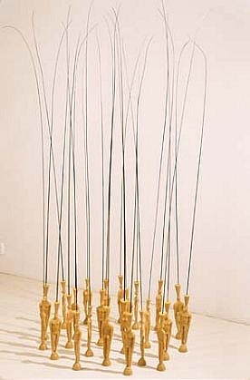Dana Kane
Untitled, 2002
wax figures with reeds, 84 inches