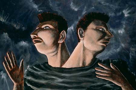 David Kane
The El Greco Twins, 1992
acrylic on canvas, 27 1/2 x 39 inches