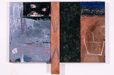 Hee Sook Kim
Contemplation III, 1992
fabric, wood, oil on linen, 25 x 19 inches