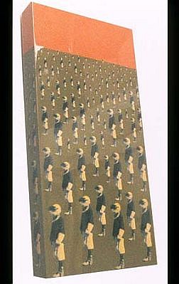 J. Ivcevich
While We Wait, 2002
acrylic, transparencies, resin on wood, 43 x 30 x 3 1/2 inches